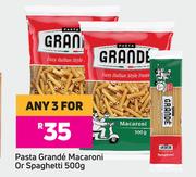 Pasta Grande Macaroni Or Spaghetti-For Any 3 x 500g