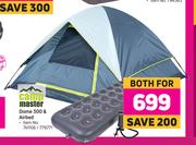 Camp Master Dome 300 & Airbed-For Both