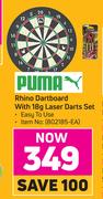 Puma Rhino Dartboard With 18g Laser Darts Set