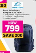 Kingsons Prime Series Laptop Backpack Black KS3077