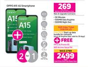 2 x Oppo A15 4G Smartphone-On 1GB Red Top Up Core More Data + On Promo 65