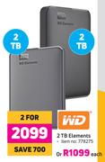 WD 2 TB Elements-For 2