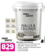 Fired Earth 20L Walls & Ceilings-Each
