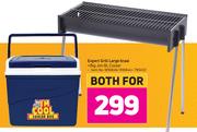 Expert Grill Large Braai + Jim 8Ltr Cooler For Both