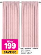 2 Pack Assorted Curtains