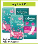 Stayfree Pads (Assorted)-For Any 4 x 10's