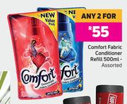Comfort Fabric Conditioner Refill (Assorted)-For Any 2 x 500ml