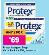 Protex Antigerm Soap Value Pack (Assorted)-For Any 2 x 4 x 150g