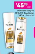 Pantene Shampoo 400ml Or Conditioner 360ml (Assorted)-Each