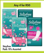 Stayfree Pads (Assorted)-For Any 4 x 10's Pack
