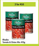 Rhodes Tomato & Onion Mix-For 3 x 410g 
