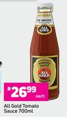 All Gold Tomato Sauce-700ml Each