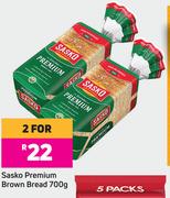 Sasko Premium Brown Bread-For 2 x 700g 