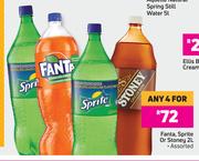 Fanta, Sprite Or Stoney (Assorted)-For Any 4 x 2Ltr