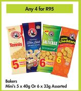 Bakers Mini's (Assorted) 5 x 40g Or 6 x 33g-For Any 4 