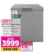 Defy 195L Satin Metallic Chest Freezer DMF513
