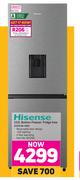Hisense 222L Bottom Freezer Fridge Inox H310 BI-WD