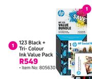 HP 123 Black + Tri-Colour Ink Value Pack