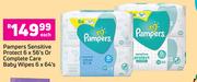 Pampers Sensitive Protect 6 x 56's Or Complete Care Baby Wipes 6 x 64's-Each