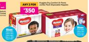 Huggies Dry Comfort Or Pants Jumbo Pack Disposable Nappies-For Any 2