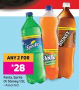 Fanta, Sprite Or Stoney Assorted-For Any 2 x 1.5L