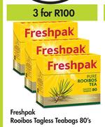 Freshpak Rooibos Tagles Teabags-For 3 x 80's