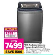 Hisense 18Kg Top Loader Washing Titanium Grey WTY1802T