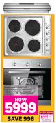 Hisense Cooker Hood HHO60PASS + Built In Single Oven HBO60203 + Built In Solid Hob H60STES