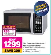 Hisense 28L Electronic Microwave Metallic H28MOMME