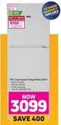 KIC 170L Top Freezer Fridge White 518/1