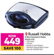 Russell Hobbs 2 Slice Sandwich Maker RHSM-035