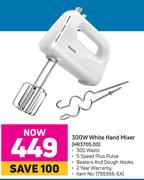 Philips 300W White Hand Mixer HR3705.00