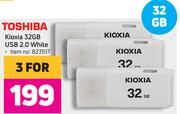 Toshiba Kioxia 32GB USB 2.0 White-For 3