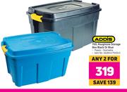 Addis 110L Roughtote Storage Box Black Or Blue-For Any 2