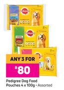 Pedigree Dog Food Pouches Assorted-For Any 3 x 4 x 100g