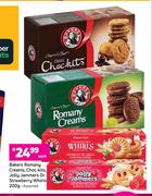Bakers Romany Creams, Choc Kits, Jolly Jammers Or Strawberry Whirls Assorted-200g Each