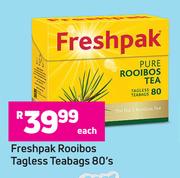 Freshpak Rooibos Tagless Teabags-80's Each