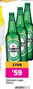 Heineken Lager-For 3 x 650ml