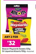 Beacon Maynards Sweets 125g Or Liquorice Allsorts 150g-For Any 2