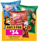 Simba Potato Chips Assorted-For Any 3 x 120g