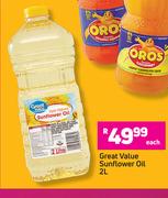 Great Value Sunflower Oil-2Ltr 