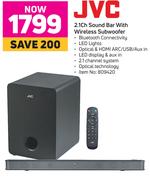 JVC 2.1Ch Sound Bar With Wireless Subwoofer