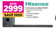 Hisense 2.1 Channel Soundbar HS219