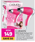 Carmen 1200W Studio Hairdryer 5137