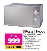 Russell Hobbs 20L Manual Microwave Silver RHMA23L