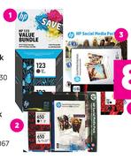 HP 123 Black + Tri Colour Ink Value Pack