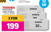 Toshiba Kioxia 32GB USB 2.0 White-For 3