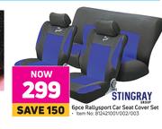Stingray 6 Pce Rallysport Car Seat Cover Set
