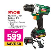 Ryobi 12V 10mm Li-Ion Cordless Drill HLD-120