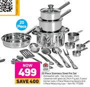 Always Home 20 Piece Stainless Steel Pot Set